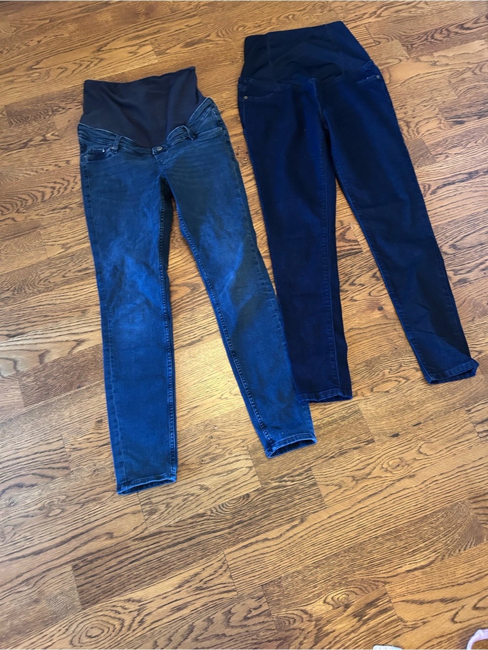 Maternity Skinny Jeans - Dark Blue Stretch Denim